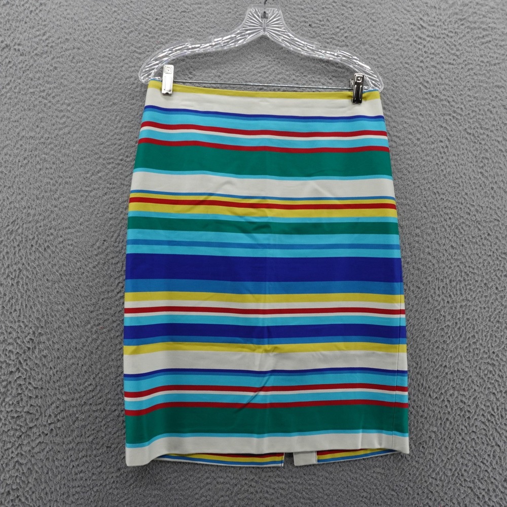 Talbots Striped‎ Pencil Skirt Cotton Blend Colorful Size 6 Womens Career